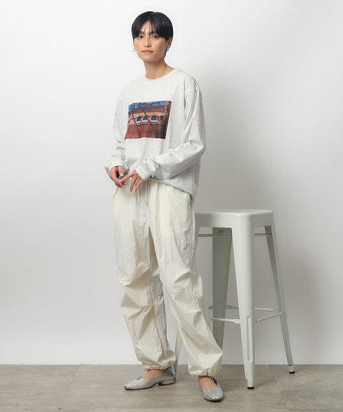 OPAQUE.CLIP(オペークドットクリップ)の「◆フォトプリントロングスリーブTシャツ(Tシャツ/カットソー・レディース・チャコールグレー/ライトグレー/ホワイト・40/38)」の15枚目の写真