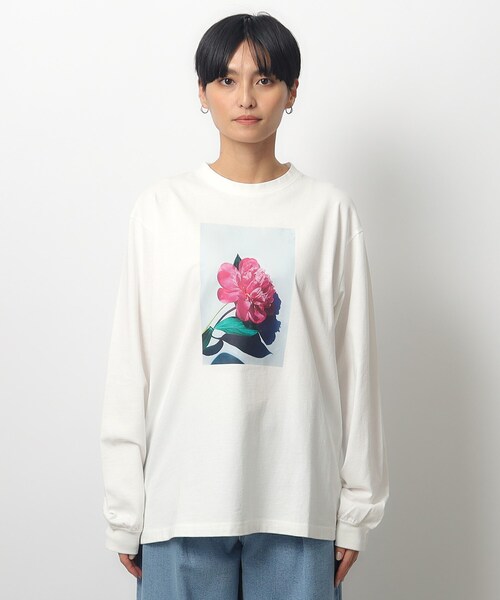 OPAQUE.CLIP(オペークドットクリップ)の「◆フォトプリントロングスリーブTシャツ(Tシャツ/カットソー・レディース・チャコールグレー/ライトグレー/ホワイト・40/38)」の10枚目の写真