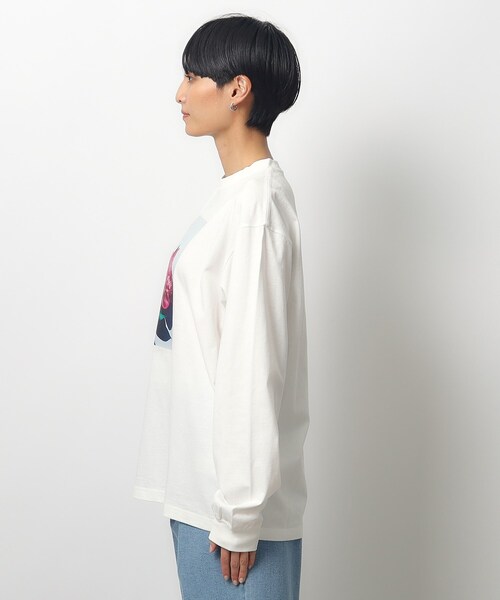 OPAQUE.CLIP(オペークドットクリップ)の「◆フォトプリントロングスリーブTシャツ(Tシャツ/カットソー・レディース・チャコールグレー/ライトグレー/ホワイト・40/38)」の11枚目の写真