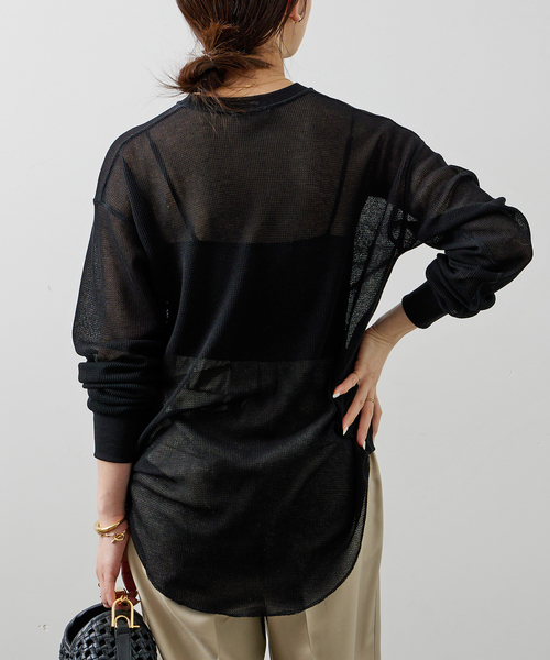 Sheer Waffle Tシャツ（Tシャツ/カットソー）｜Deuxieme Classe
