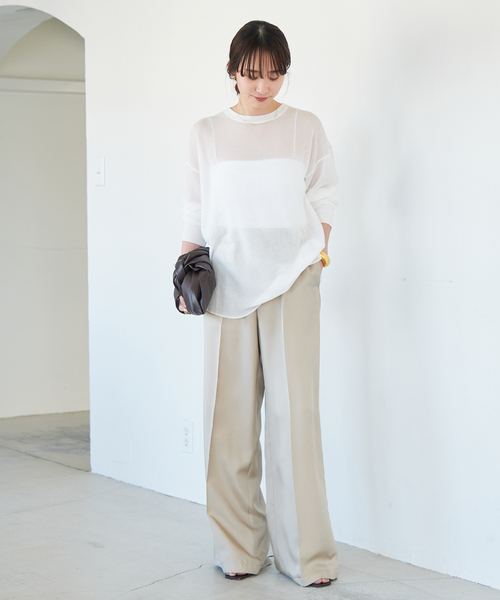 Sheer Waffle Tシャツ（Tシャツ/カットソー）｜Deuxieme Classe