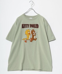 TOM&JERRY(トムとジェリー)刺繍・バックプリント・サガラ刺繍ビッグシルエット キャラクター半袖Tシャツ メンズ レディース