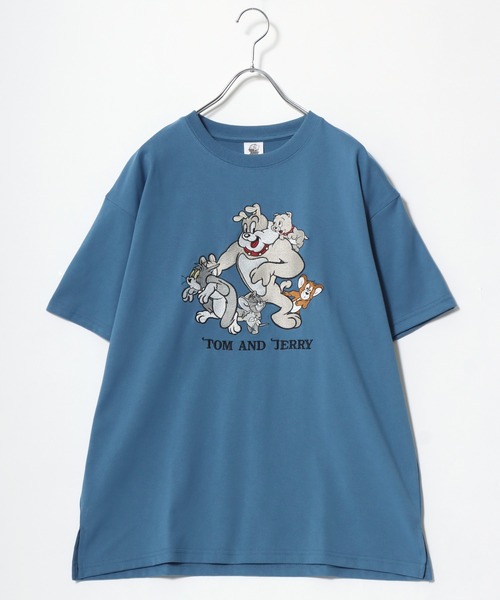Tom&Jerry(トムアンドジェリー)の「TOM&JERRY(トムとジェリー)刺繍・バックプリント・サガラ刺繍ビッグシルエット キャラクター半袖Tシャツ メンズ レディース(Tシャツ/カットソー・レディース・アクア/グレー/クリーム/グリーン/ホワイト系その他/ブラック/ブルー/ダークグリーン/スミクロ/ベージュ/グリーン系その他/マスタード・L/M)」の11枚目の写真