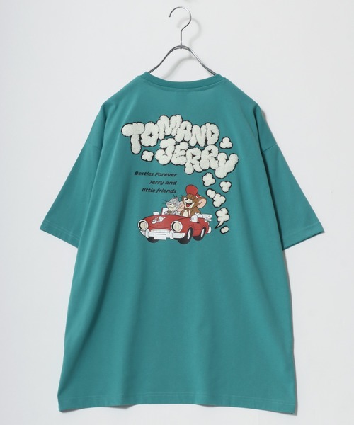 Tom&Jerry(トムアンドジェリー)の「TOM&JERRY(トムとジェリー)刺繍・バックプリント・サガラ刺繍ビッグシルエット キャラクター半袖Tシャツ メンズ レディース(Tシャツ/カットソー・レディース・アクア/グレー/クリーム/グリーン/ホワイト系その他/ブラック/ブルー/ダークグリーン/スミクロ/ベージュ/グリーン系その他/マスタード・L/M)」の9枚目の写真
