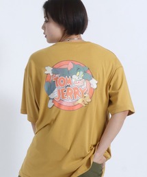 TOM&JERRY(トムとジェリー)刺繍・バックプリント・サガラ刺繍ビッグシルエット キャラクター半袖Tシャツ メンズ レディース