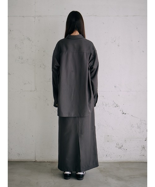 【セール】【セットアップ対応】オーバーサイズストライプシャツ（シャツ/ブラウス）｜CHAROL（シャロル）