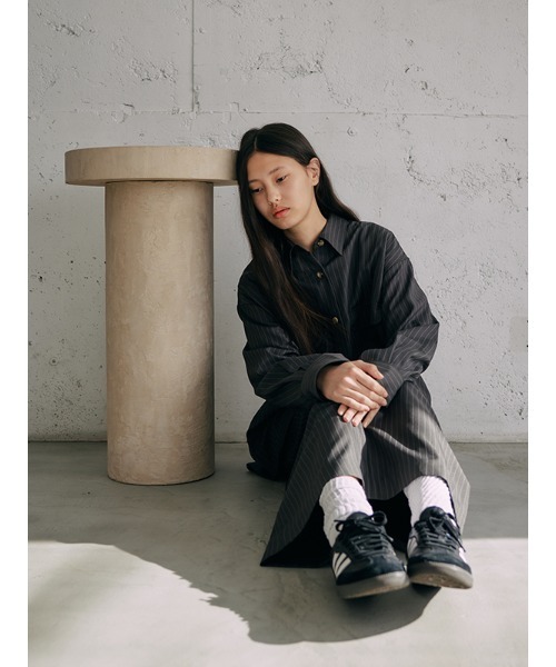 【セール】【セットアップ対応】オーバーサイズストライプシャツ（シャツ/ブラウス）｜CHAROL（シャロル）