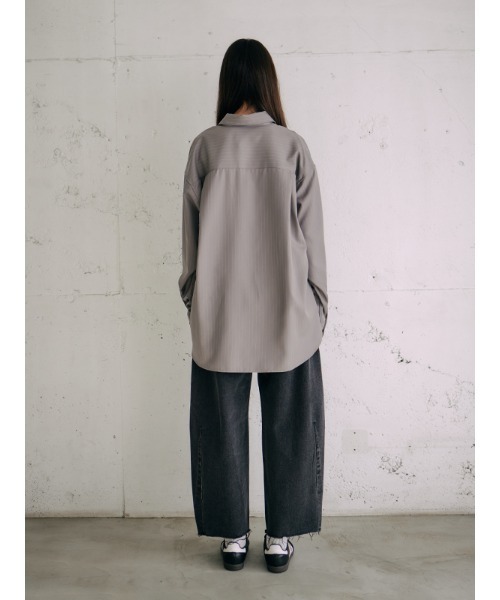 【セール】【セットアップ対応】オーバーサイズストライプシャツ（シャツ/ブラウス）｜CHAROL（シャロル）