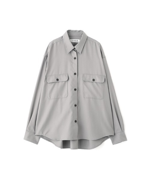 【セール】【セットアップ対応】オーバーサイズストライプシャツ（シャツ/ブラウス）｜CHAROL（シャロル）