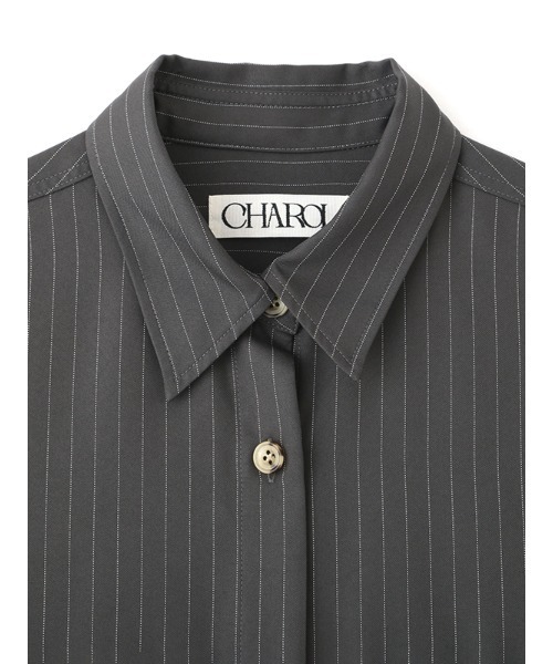 【セール】【セットアップ対応】オーバーサイズストライプシャツ（シャツ/ブラウス）｜CHAROL（シャロル）