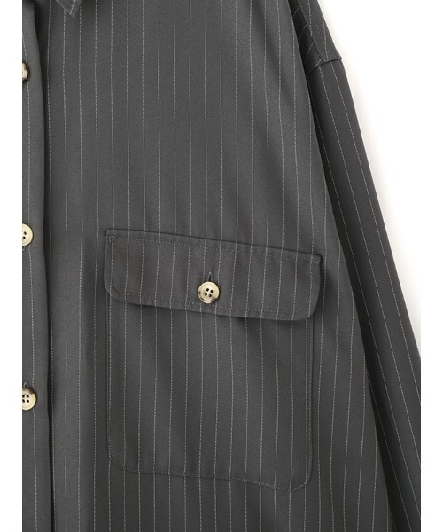 【セール】【セットアップ対応】オーバーサイズストライプシャツ（シャツ/ブラウス）｜CHAROL（シャロル）