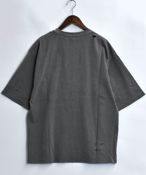 H1206◾️バルマン　クラッシュダメージ加工　半袖Tシャツ　Vネック H1206◾️バルマン クラッシュダメージ加工 半袖Tシャツ Vネック