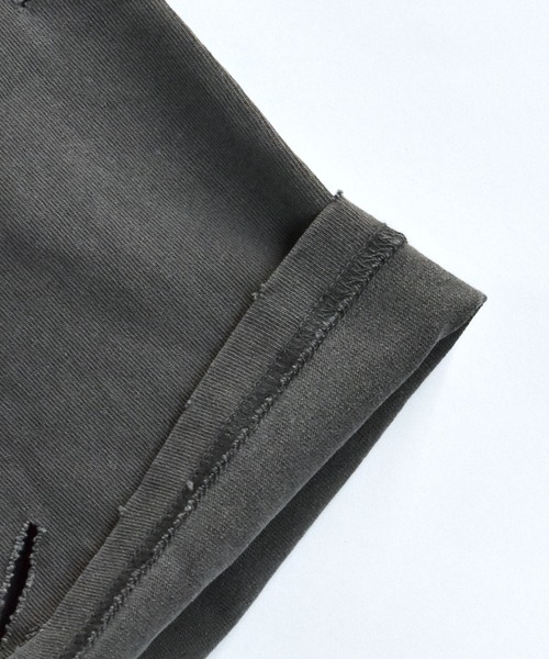 Starting Over（スターティングオーバー）の「Pigment hard wash ripped T/ピグメント ハードウォッシュ ダメージ加工 クルーネック半袖Tシャツ（Tシャツ/カットソー・メンズ・グレー/ブラック系その他/ブラック/グレー系その他/ブラウン系その他/ブラウン・M/L/XL）」の13枚目の写真