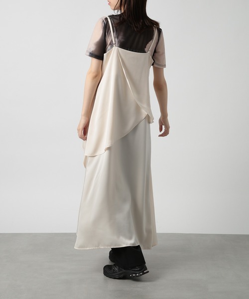 MAISON BREEZE reveur(メゾンブリーズレヴール)の「【MAISON BREEZE reveur】petal camisole dress one-piece ペタル アシンメトリーレイヤード キャミワンピース 花びらワンピ(ワンピース・レディース・ブラック/グレイッシュベージュ/レッド/オフホワイト・FREE)」の11枚目の写真