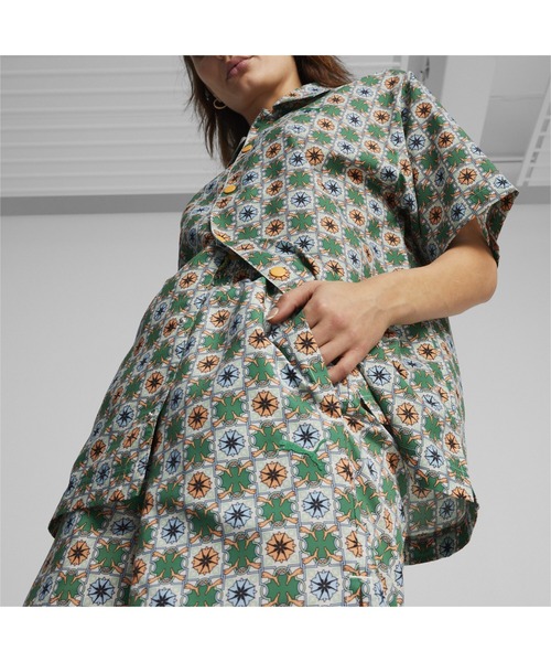 PUMA（プーマ）の「PUMA プーマ ユニセックス CLASSICS ニュー プレップ AOP ウーブン ショーツ 6（その他パンツ・メンズ・ブラック/グリーン系その他/ブラウン・X-SMALL/MEDIUM/LARGE/X-LARGE/SMALL）」の9枚目の写真