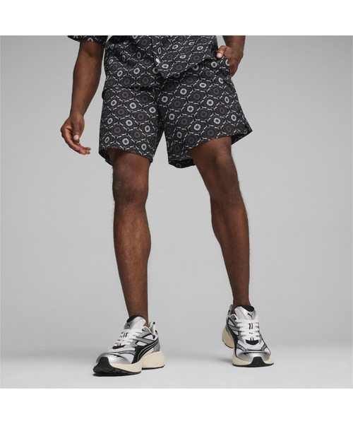 PUMA（プーマ）の「PUMA プーマ ユニセックス CLASSICS ニュー プレップ AOP ウーブン ショーツ 6（その他パンツ・メンズ・ブラック/グリーン系その他/ブラウン・X-SMALL/MEDIUM/LARGE/X-LARGE/SMALL）」の21枚目の写真