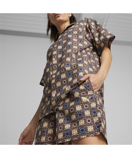 PUMA（プーマ）の「PUMA プーマ ユニセックス CLASSICS ニュー プレップ AOP ウーブン ショーツ 6（その他パンツ・メンズ・ブラック/グリーン系その他/ブラウン・X-SMALL/MEDIUM/LARGE/X-LARGE/SMALL）」の15枚目の写真