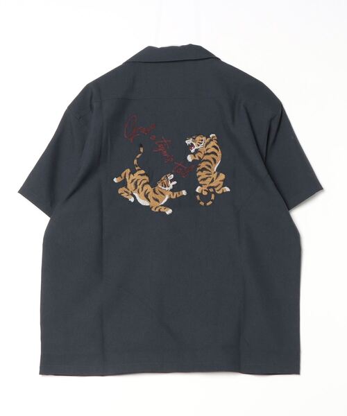 ATELANE/トロピカルキューバ刺繍オープンシャツ、ショーツ　セットアップ メンズ レディース セール】ATELANE/トロピカルキューバ刺繍オープンシャツ