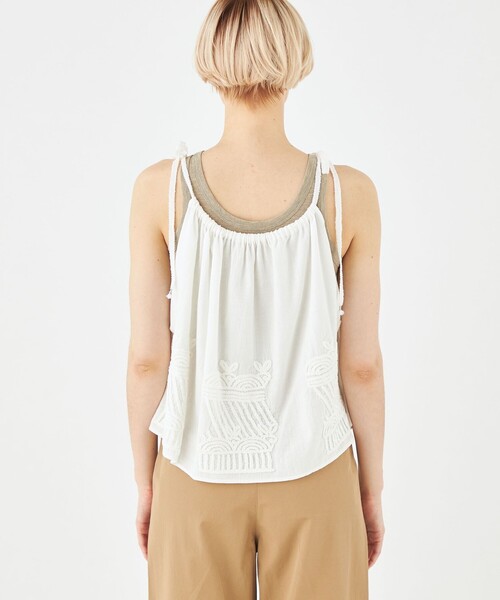 マカフィー メッシュエンブロイダリー キャミソール マカフィー