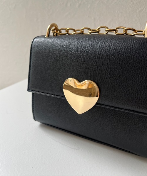 prose verse（プロズヴェール）の「メタルハートミニチェーンバッグ（ショルダーバッグ・レディース・ブラック系その他/ピンク/ブラック系その他2・ﾌﾘ-）」の10枚目の写真