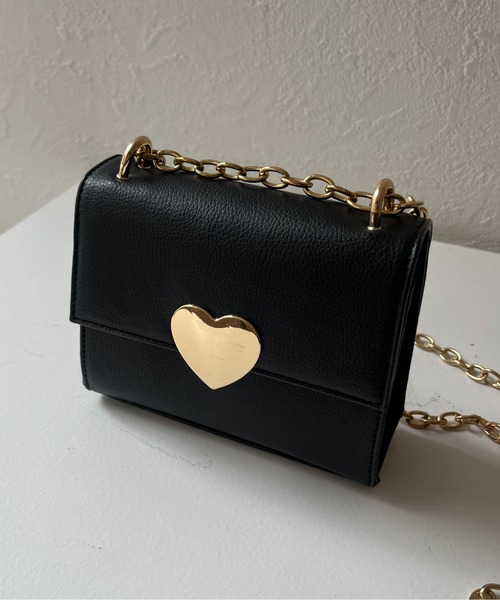 prose verse（プロズヴェール）の「メタルハートミニチェーンバッグ（ショルダーバッグ・レディース・ブラック系その他/ピンク/ブラック系その他2・ﾌﾘ-）」の11枚目の写真