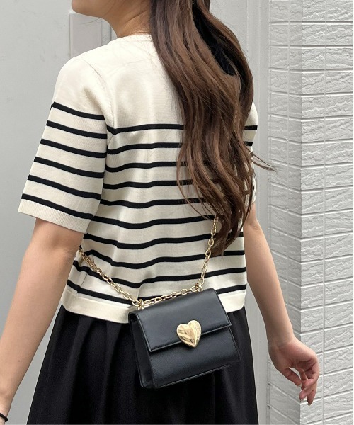 prose verse（プロズヴェール）の「メタルハートミニチェーンバッグ（ショルダーバッグ・レディース・ブラック系その他/ピンク/ブラック系その他2・ﾌﾘ-）」の17枚目の写真