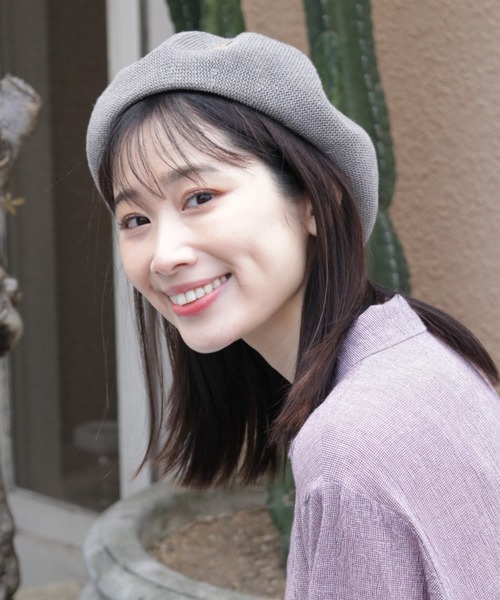 SUPER HAKKA（スーパーハッカ）の「フラワーワンポイント刺繍クリスピーベレー帽（ハンチング/ベレー帽・レディース・ブラック/ネイビー/グレー・FREE）」の15枚目の写真