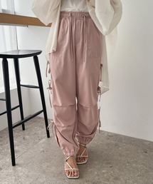 サイドリボンパラシュートパンツ