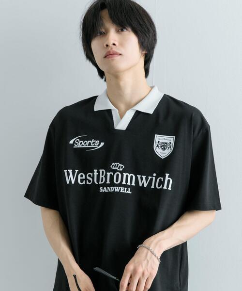 SENSE OF PLACE by URBAN RESEARCH（センスオブプレイスバイアーバンリサーチ）の「サッカーゲームTシャツ(5分袖)（Tシャツ/カットソー・メンズ・チャコールグレー/レッド/ブラック・MEDIUM/LARGE）」の5枚目の写真