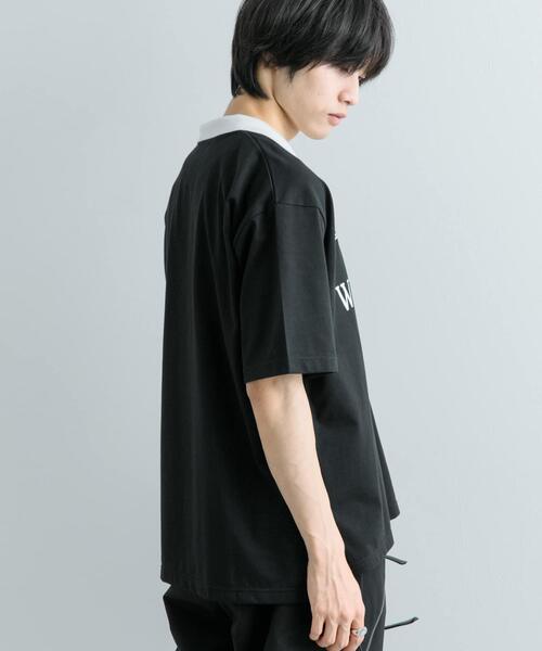 SENSE OF PLACE by URBAN RESEARCH（センスオブプレイスバイアーバンリサーチ）の「サッカーゲームTシャツ(5分袖)（Tシャツ/カットソー・メンズ・チャコールグレー/レッド/ブラック・MEDIUM/LARGE）」の7枚目の写真