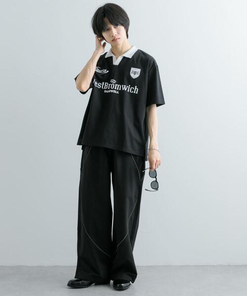 SENSE OF PLACE by URBAN RESEARCH（センスオブプレイスバイアーバンリサーチ）の「サッカーゲームTシャツ(5分袖)（Tシャツ/カットソー・メンズ・チャコールグレー/レッド/ブラック・MEDIUM/LARGE）」の8枚目の写真