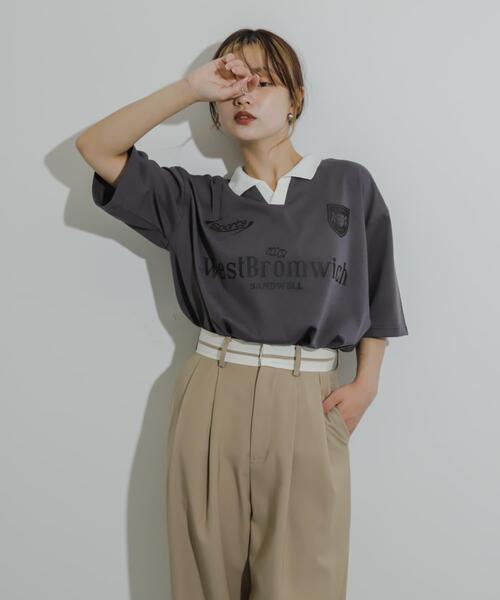 SENSE OF PLACE by URBAN RESEARCH（センスオブプレイスバイアーバンリサーチ）の「サッカーゲームTシャツ(5分袖)（Tシャツ/カットソー・メンズ・チャコールグレー/レッド/ブラック・MEDIUM/LARGE）」の13枚目の写真