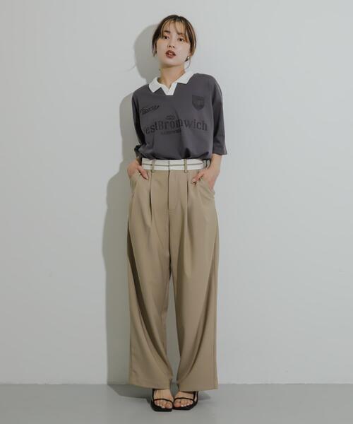 SENSE OF PLACE by URBAN RESEARCH（センスオブプレイスバイアーバンリサーチ）の「サッカーゲームTシャツ(5分袖)（Tシャツ/カットソー・メンズ・チャコールグレー/レッド/ブラック・MEDIUM/LARGE）」の14枚目の写真