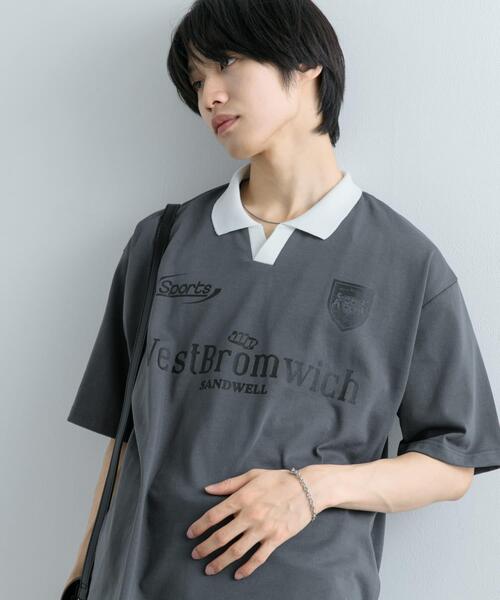 SENSE OF PLACE by URBAN RESEARCH（センスオブプレイスバイアーバンリサーチ）の「サッカーゲームTシャツ(5分袖)（Tシャツ/カットソー・メンズ・チャコールグレー/レッド/ブラック・MEDIUM/LARGE）」の16枚目の写真