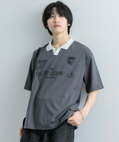 SENSE OF PLACE by URBAN RESEARCH（センスオブプレイスバイアーバンリサーチ）の「サッカーゲームTシャツ(5分袖)（Tシャツ/カットソー・メンズ・チャコールグレー/レッド/ブラック・MEDIUM/LARGE）」の17枚目の写真