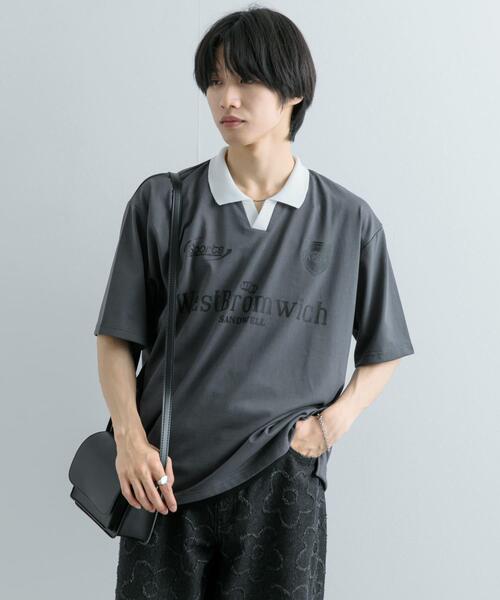 SENSE OF PLACE by URBAN RESEARCH（センスオブプレイスバイアーバンリサーチ）の「サッカーゲームTシャツ(5分袖)（Tシャツ/カットソー・メンズ・チャコールグレー/レッド/ブラック・MEDIUM/LARGE）」の18枚目の写真