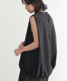 [新色追加]ドライバルーンノースリーブブラウス【サスティナブル】