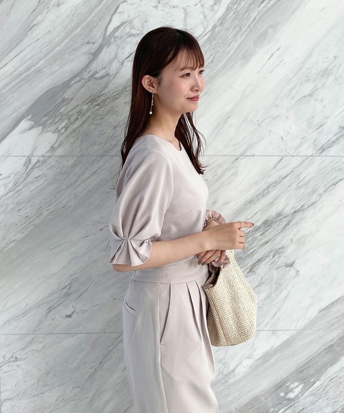 index（インデックス）の「《新色追加》タックスリーブブラウス【洗濯機洗い可/吸水速乾/防シワ/抗ピル】（シャツ/ブラウス・レディース・オレンジ系/サックスブルー/アイボリー/サンドベージュ/ネイビー/ライトブルー/ブラウン系その他・34/42/40/38/36）」の11枚目の写真