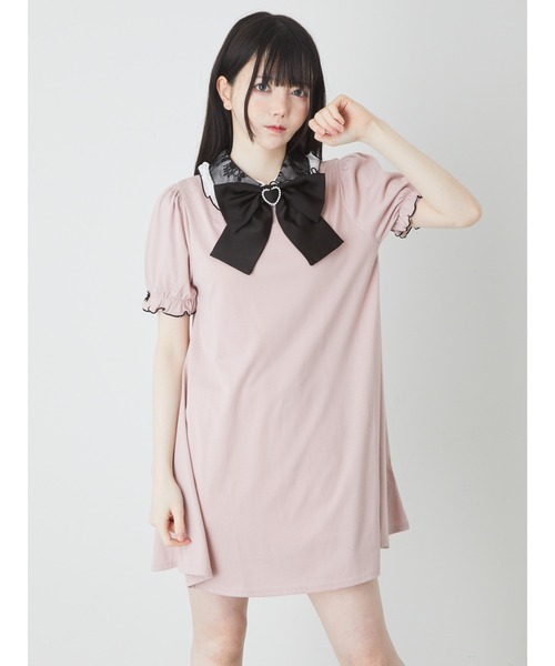 Ank Rouge ROJITA ワンピース セット ロジータ ROJITA セーラーカラーW釦ワンピース （ピンク） -靴