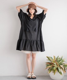 LOWRYS FARM | レースペプラムミニワンピースＳＳ　 110698(ワンピース)