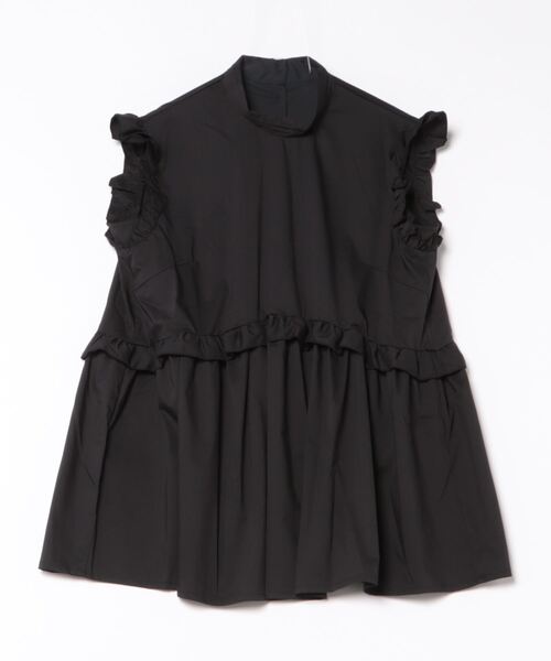 STYLEBLOCK（スタイルブロック）の「TCPUブロードペプラムフリルブラウス（シャツ/ブラウス・レディース・ホワイト/ブラック/ブルー・M）」の2枚目の写真