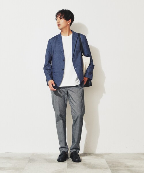 THE SHOP TK (ザ ショップ ティーケー )の「◆【セットアップ可】スマートムーブメッシュジャケット(テーラードジャケット・メンズ・ベージュ/ライトグレー/ネイビー/ダークグレー・03/02/04/01)」の6枚目の写真