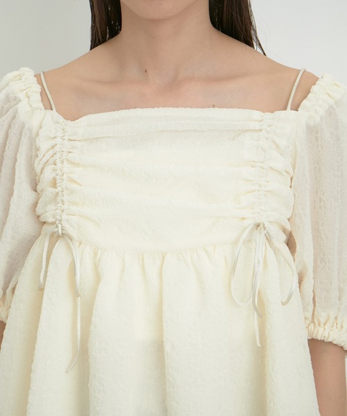 VIS（ビス）の「【2WAY】リボンディテールオフショルブラウス（シャツ/ブラウス・レディース・ブラック/ライトグリーン/ホワイト系その他7・FREE）」の15枚目の写真