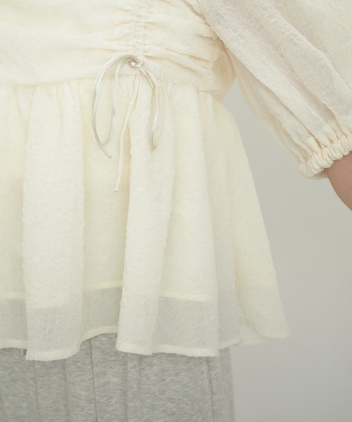 VIS（ビス）の「【2WAY】リボンディテールオフショルブラウス（シャツ/ブラウス・レディース・ブラック/ライトグリーン/ホワイト系その他7・FREE）」の17枚目の写真