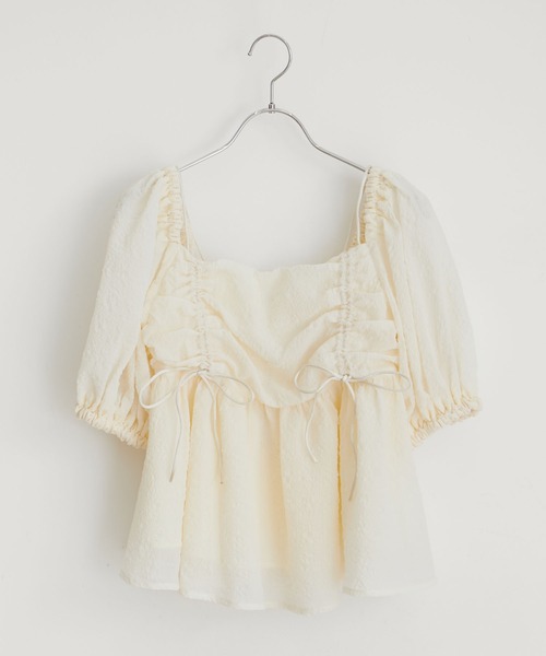 VIS（ビス）の「【2WAY】リボンディテールオフショルブラウス（シャツ/ブラウス・レディース・ブラック/ライトグリーン/ホワイト系その他7・FREE）」の5枚目の写真