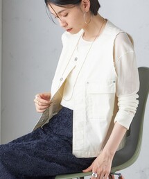 シップス SHIPS フェザーヤーンショートジレ ベスト ノースリーブ 水色 ブルー系 羽織 トップス レディース SHIPS for women｜シップス フォー ウィメン（レディース）の