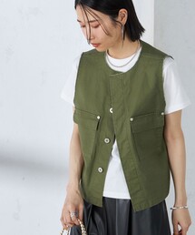 SHIPS | 〈手洗い可能〉ミリタリー ショート ジレ(ベスト)