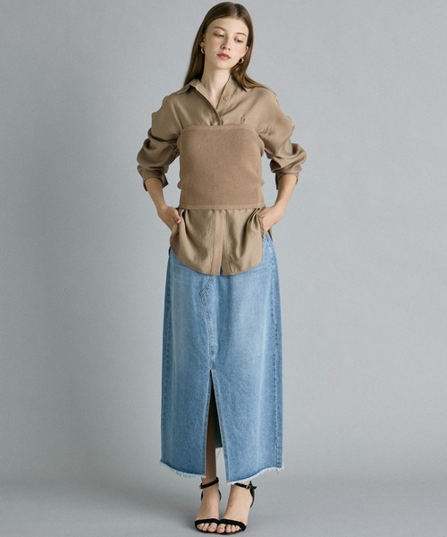 INED CLARO（イネドクラロ）の「ニットビスチェ（ニット/セーター・レディース・ベージュ/チャコールグレー・フリー）」の8枚目の写真