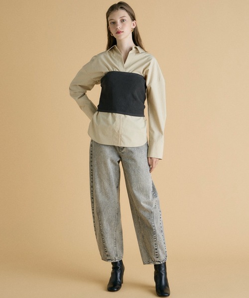 INED CLARO（イネドクラロ）の「ニットビスチェ（ニット/セーター・レディース・ベージュ/チャコールグレー・フリー）」の11枚目の写真