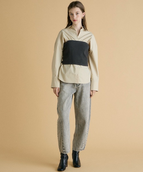 INED CLARO（イネドクラロ）の「ニットビスチェ（ニット/セーター・レディース・ベージュ/チャコールグレー・フリー）」の12枚目の写真